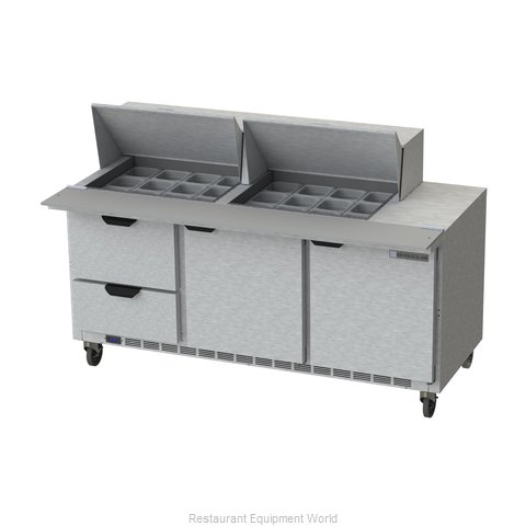 Beverage Air SPED72HC-24M-2 Refrigerated Counter, Mega Top Sandwich / Salad Unit