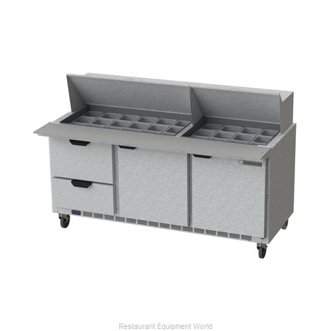 Beverage Air SPED72HC-30M-2 Refrigerated Counter, Mega Top Sandwich / Salad Unit