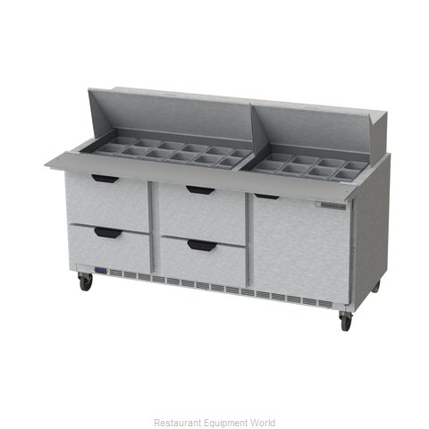 Beverage Air SPED72HC-30M-4 Refrigerated Counter, Mega Top Sandwich / Salad Unit