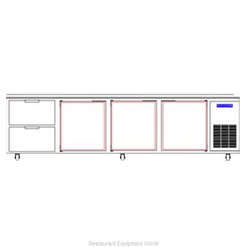 Beverage Air WTRD119A-2 Refrigerated Counter, Work Top