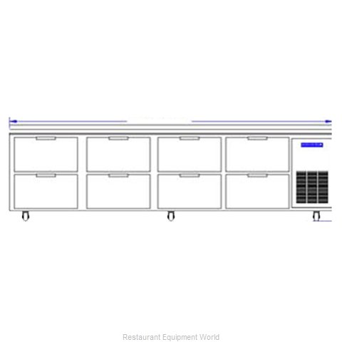 Beverage Air WTRD119A-8 Refrigerated Counter, Work Top