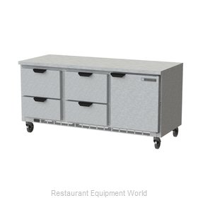 Beverage Air WTRD72AHC-4-FLT Refrigerated Counter, Work Top