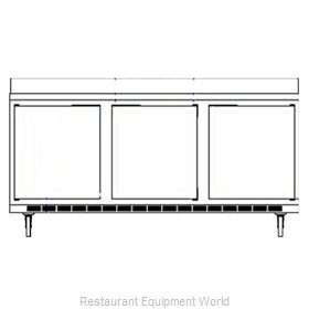 Beverage Air WTRD72AY-2 Refrigerated Counter, Work Top