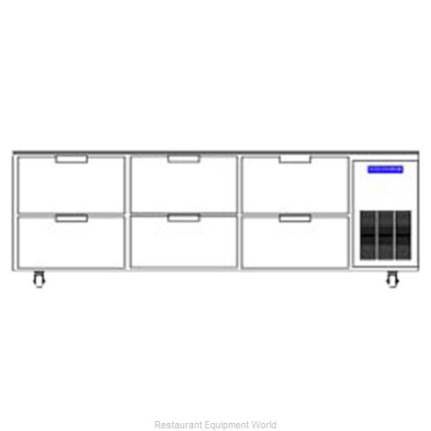 Beverage Air WTRD93A-6 Refrigerated Counter, Work Top