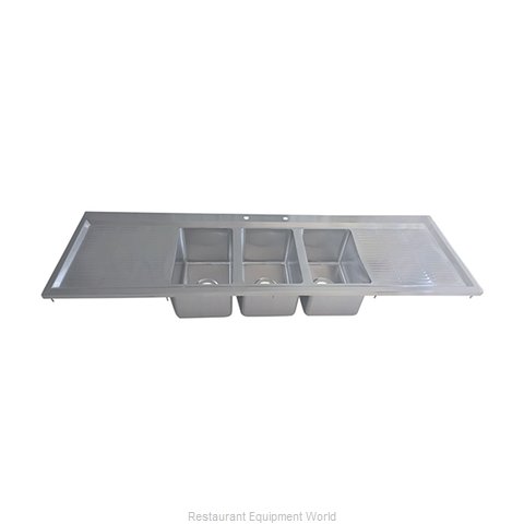 BK Resources BK-DIS-1014-3-18T-PG Sink, Drop-In (Magnified)