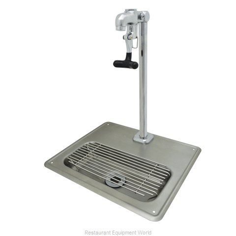 BK Resources BK-WS-1SGF-G Glass Filler Station with Drain Pan (Magnified)