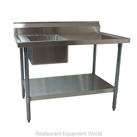 BK Resources BKMPT-3048S-L Work Table, with Prep Sink(s)