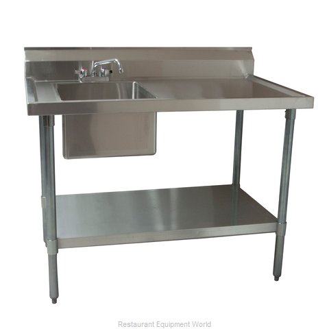 BK Resources BKMPT-3072S-L-P-G Work Table, with Prep Sink(s)