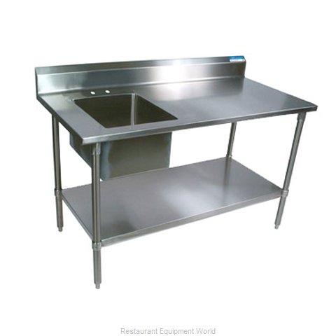 BK Resources BKPT-3060G-L-P-G Work Table, with Prep Sink(s)