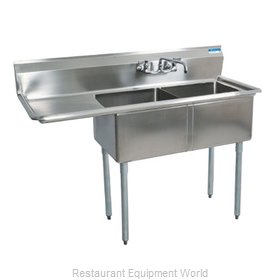 BK Resources BKS-2-1620-12-18L Sink, (2) Two Compartment
