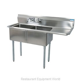 BK Resources BKS-2-1620-12-18R Sink, (2) Two Compartment