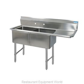 BK Resources BKS-2-1620-12-18RS Sink, (2) Two Compartment