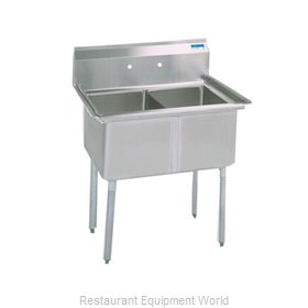 BK Resources BKS-2-1620-12 Sink, (2) Two Compartment