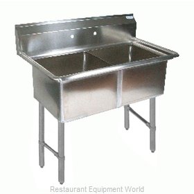 BK Resources BKS-2-1620-12S Sink, (2) Two Compartment