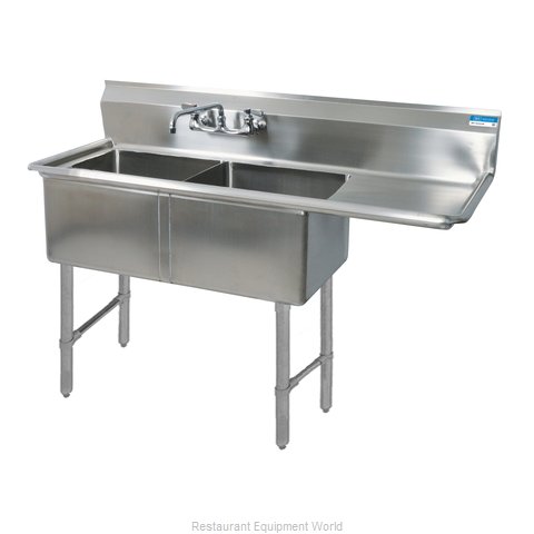 BK Resources BKS-2-18-12-18RS Sink, (2) Two Compartment