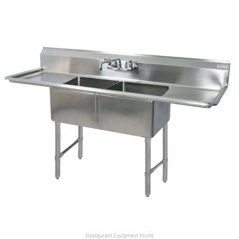 BK Resources BKS-2-18-12-18TS Sink, (2) Two Compartment