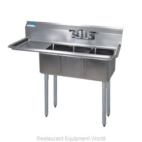 BK Resources BKS-3-1014-10-15L Sink, (3) Three Compartment