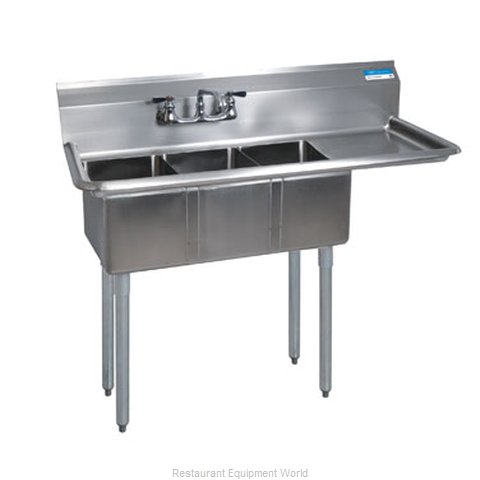 BK Resources BKS-3-1014-10-15R Sink, (3) Three Compartment