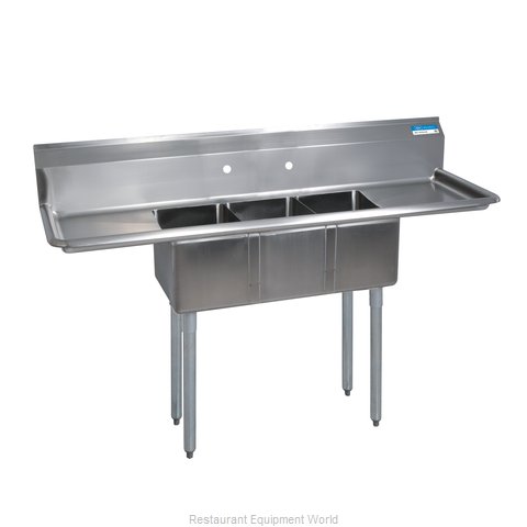 BK Resources BKS-3-1014-10-15TS Sink, (3) Three Compartment