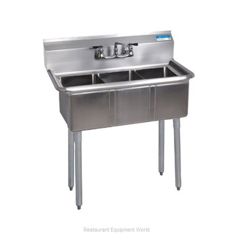 BK Resources BKS-3-1014-10 Sink, (3) Three Compartment