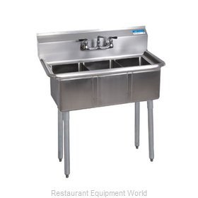 BK Resources BKS-3-1014-10 Sink, (3) Three Compartment