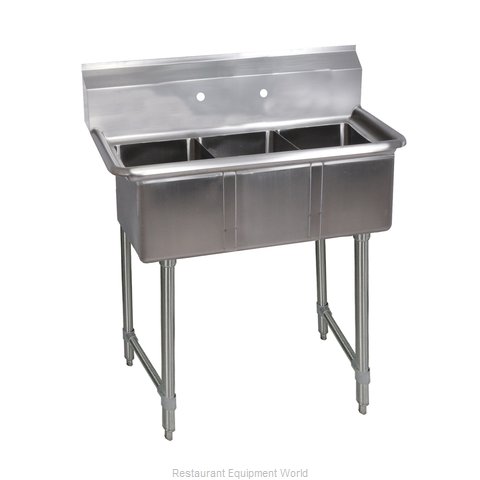 BK Resources BKS-3-1014-10S Sink, (3) Three Compartment