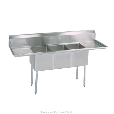 BK Resources BKS-3-15-14-15T Sink, (3) Three Compartment