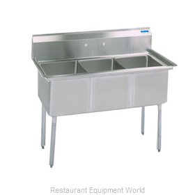 BK Resources BKS-3-1620-12 Sink, (3) Three Compartment