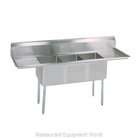 BK Resources BKS-3-1824-14-18TS Sink, (3) Three Compartment