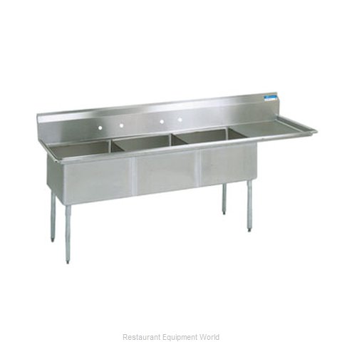 BK Resources BKS-3-24-14-24R Sink, (3) Three Compartment