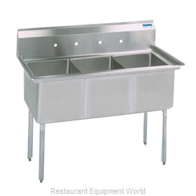 BK Resources BKS-3-24-14S Sink, (3) Three Compartment