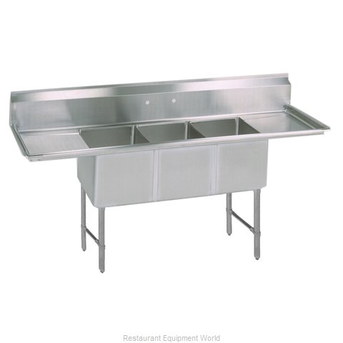 BK Resources BKS6-3-1620-14-18TS Sink, (3) Three Compartment