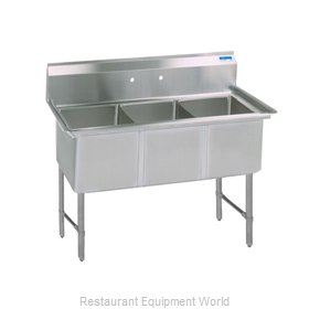 BK Resources BKS6-3-1620-14S Sink, (3) Three Compartment