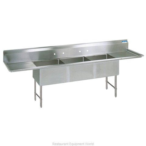 BK Resources BKS6-3-24-14-24TS Sink, (3) Three Compartment
