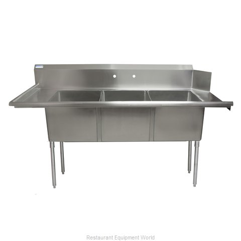 BK Resources BKSDT-3-1820-14-LS Dishtable, with Potsinks