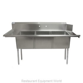 BK Resources BKSDT-3-1820-14-LSPG Dishtable, with Potsinks