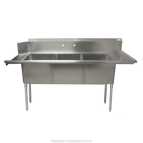 BK Resources BKSDT-3-1820-14-RS Dishtable, with Potsinks