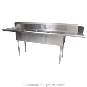 BK Resources BKSDT-3-20-12-20LS Dishtable, With Potsinks