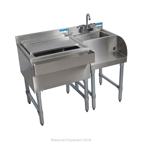 BK Resources BKUB-WS-BSIB-48-GS Underbar Ice Bin/Cocktail Station, Blender Stati