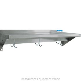 BK Resources BKWS-1260-PR Overshelf, Wall-Mounted With Pot Rack