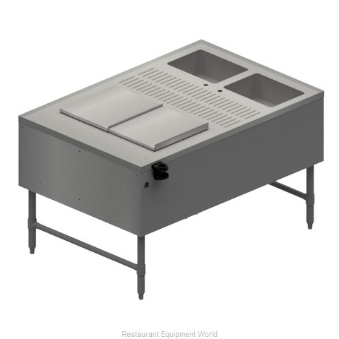 BK Resources CKTST-3554 Underbar Ice Bin/Cocktail Station, Pass-Thru Combo