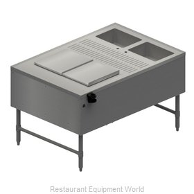 BK Resources CKTST-3554 Underbar Ice Bin/Cocktail Station, Pass-Thru Combo