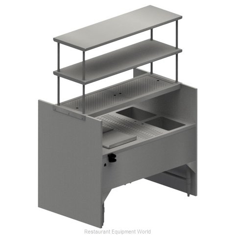 BK Resources CKTST-3554OS Underbar Ice Bin/Cocktail Station, Pass-Thru Combo