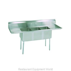 BK Resources ES-3-18-12-18T Sink, (3) Three Compartment