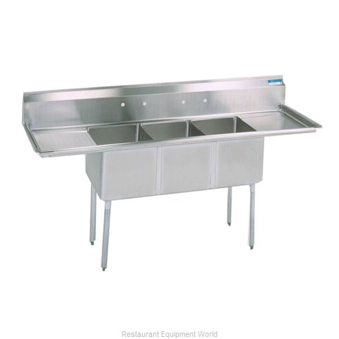 BK Resources ES-3-24-14-24T Sink, (3) Three Compartment