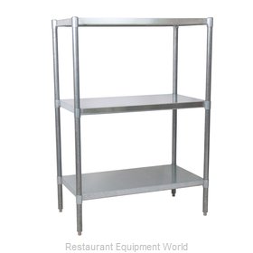 BK Resources SSU5-6724 Shelving Unit, Solid Flat