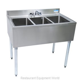 BK Resources UB4-18-336S Underbar Sink Units