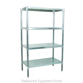 BK Resources VSU6-4324 Shelving Unit, Solid Flat