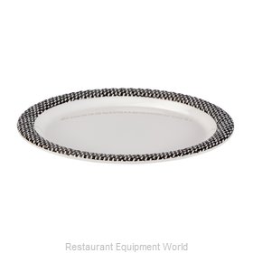 Bon Chef 53928WHITE-BLK Plate, Plastic