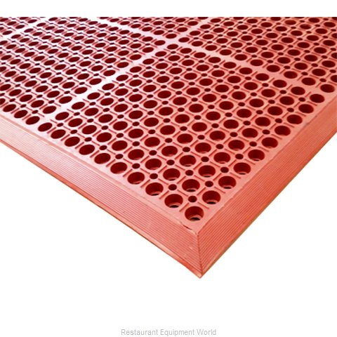 Red Rubber Anti Fatigue Kitchen Mat (1/2 Thick, 3' x 5')